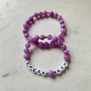 Speak Now Taylor swift friendship bracelets in cloudy purple jade
